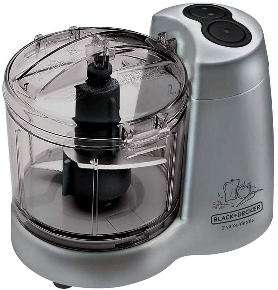 Mini processador prata pulsar 2 velocidades Black Decker 220v - 1