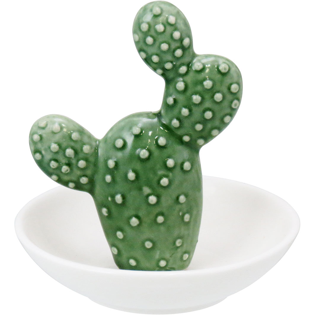 Cacto Cerâmica Verde Kaktus 11X11X11Cm