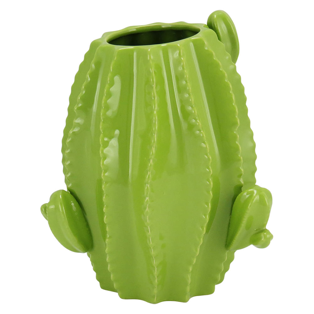 Cactus Vaso Cerâmica Verde 26X22X22Cm