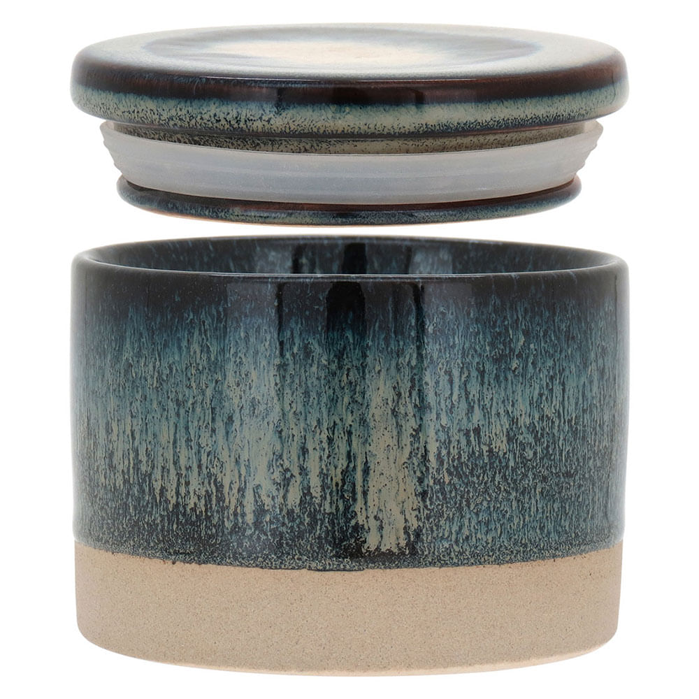 Cerâmica Azul Cayo Potiche 8X10X10Cm - 3