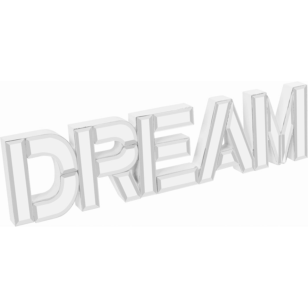 Letras Espelhado Dreams Vidro Home&Co Mirage 10X40X2Cm