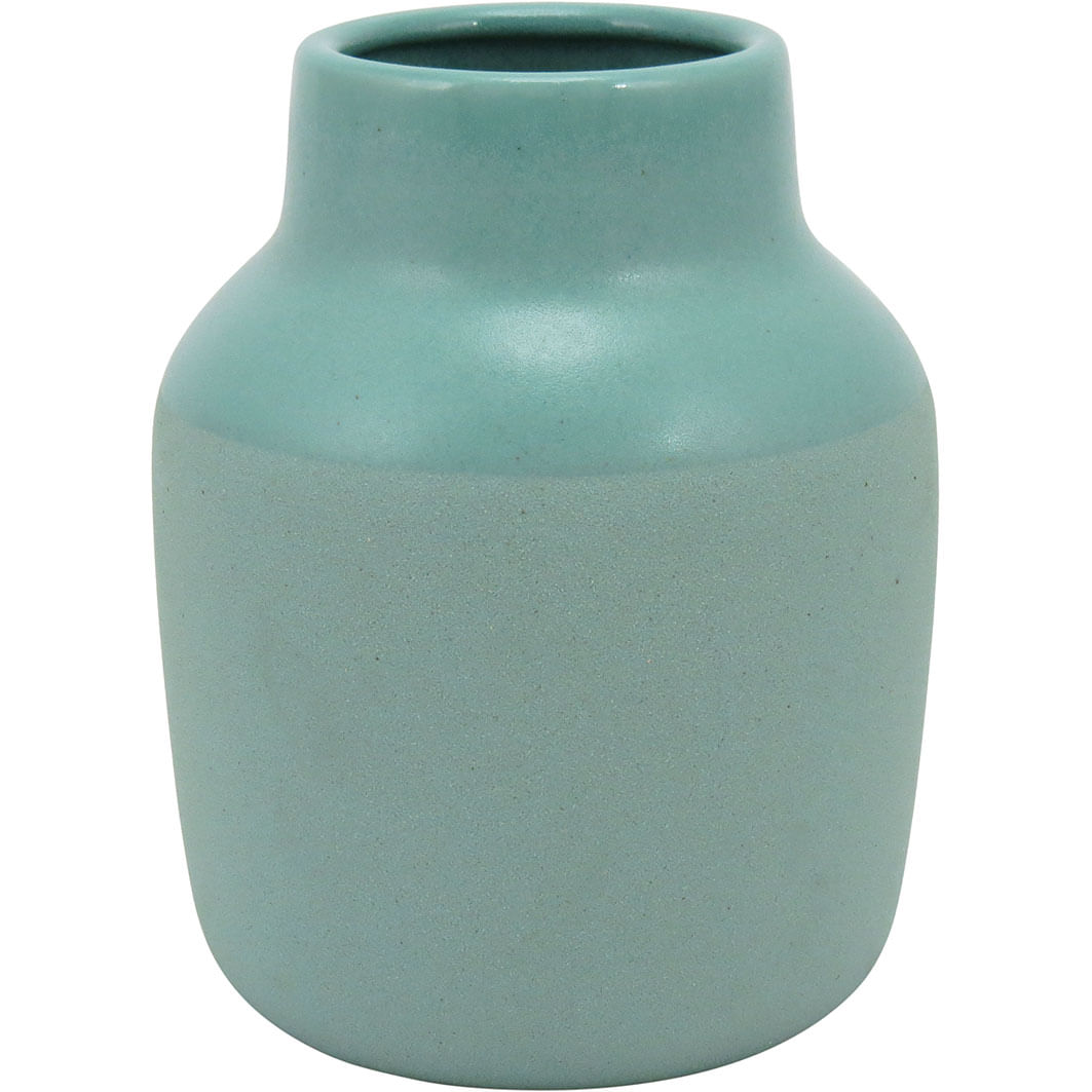 Vaso Cerâmica Azul Brac 19X15X15Cm