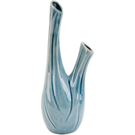 Vaso Cerâmica Azul Home&Co Anse 29X12X8Cm