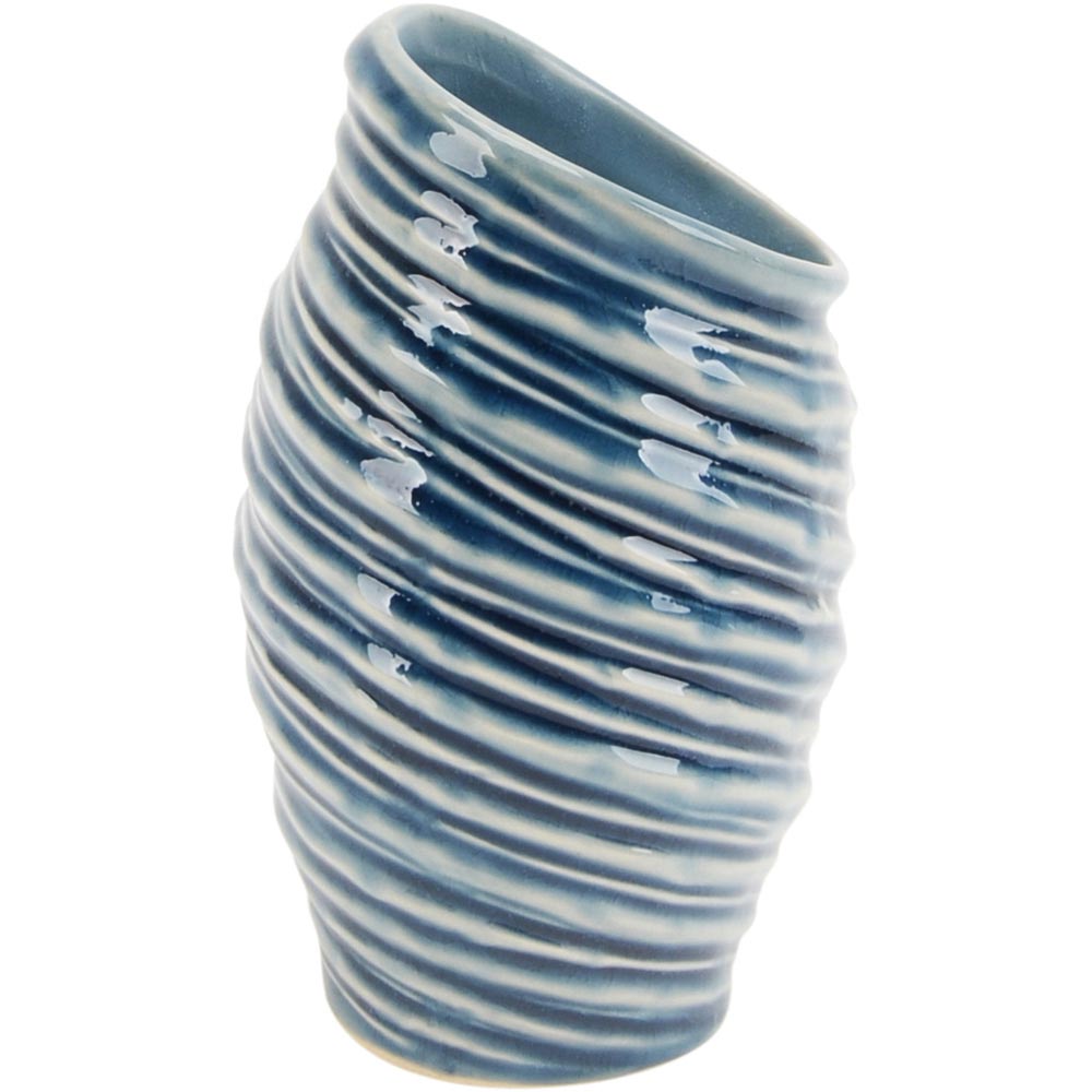 Vaso Cerâmica Azul Home&Co Ninon 16X9X9Cm