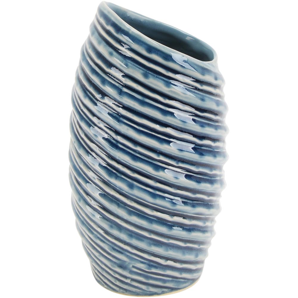 Vaso Cerâmica Azul Home&Co Ninon 22X12X12Cm