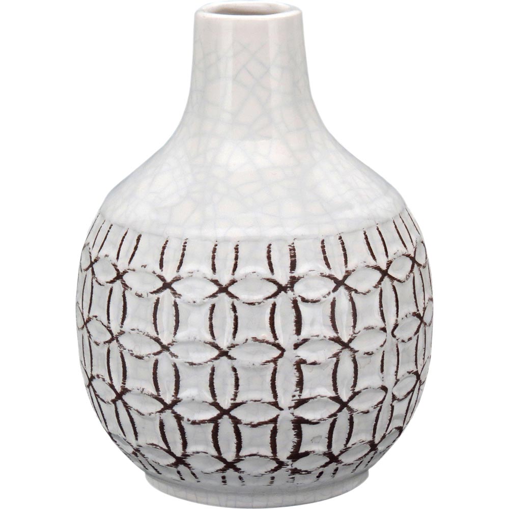 Vaso Cerâmica Branco Esme 20X15X15Cm