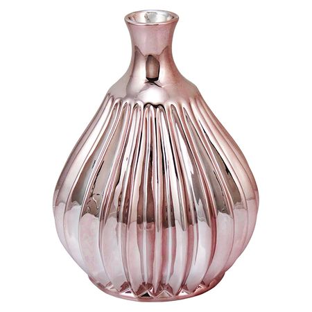 Vaso Cerâmica Rosé Marselha 23X18X18Cm