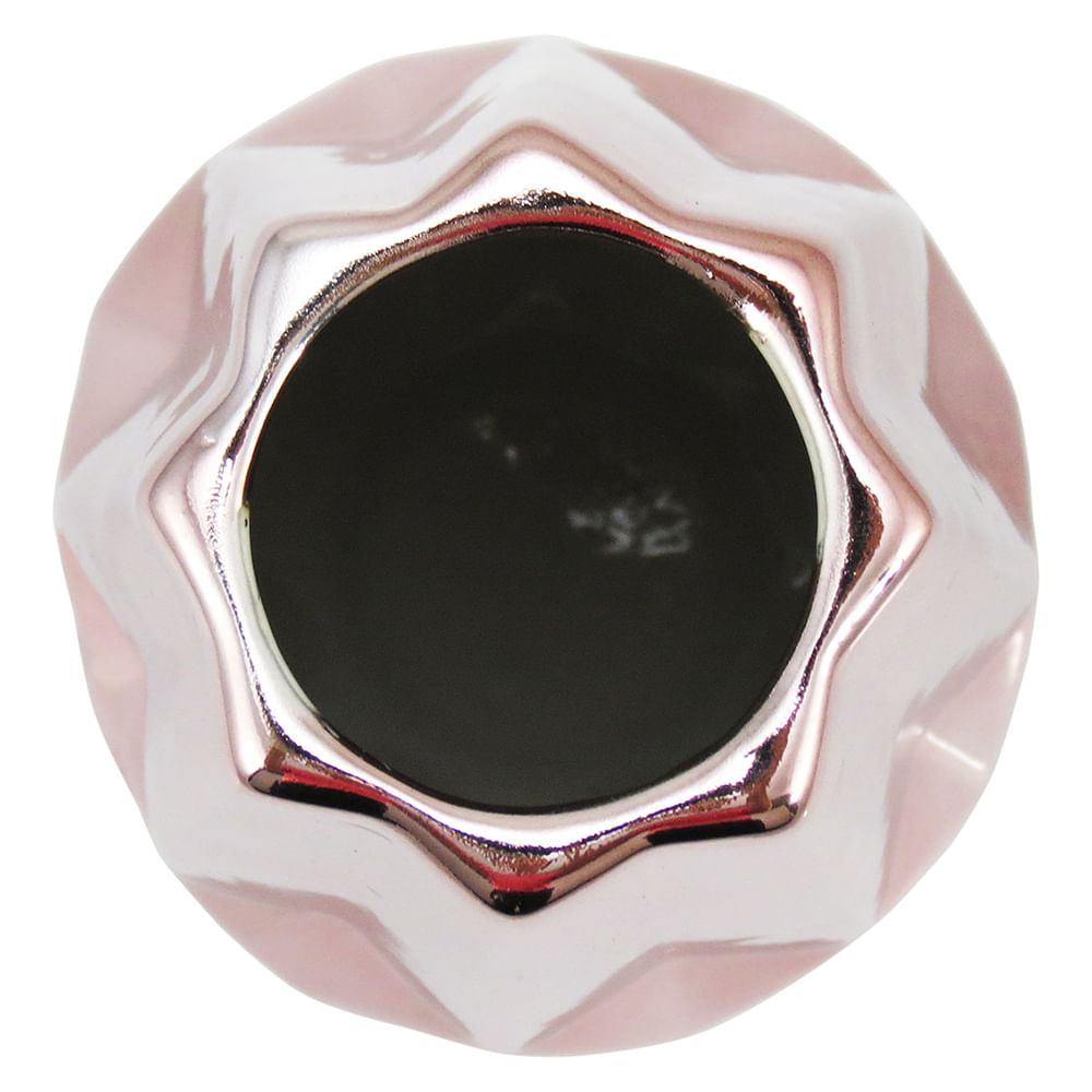 Vaso Cerâmica Rosé Marselha 24X12X12Cm - 1