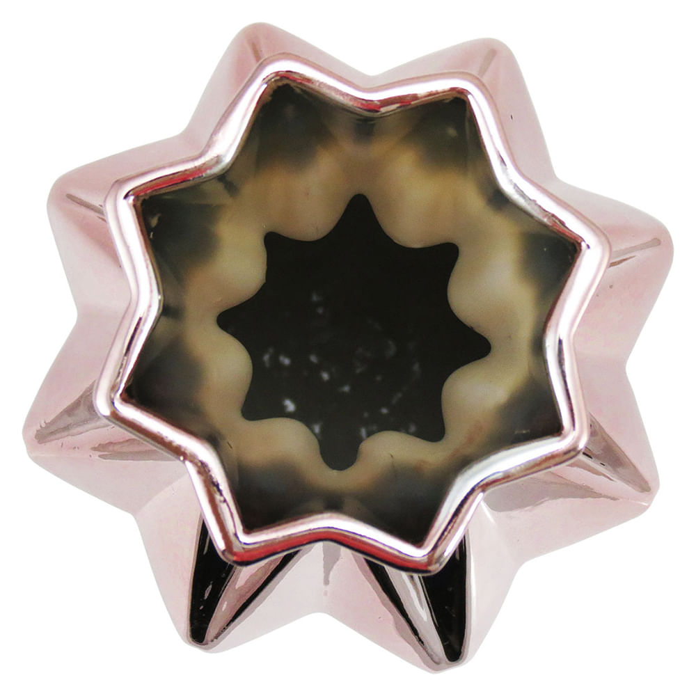 Vaso Cerâmica Rosé Marselha 32X14X14Cm - 1