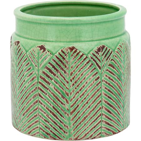 Vaso Cerâmica Verde Crispin 14X14X14Cm