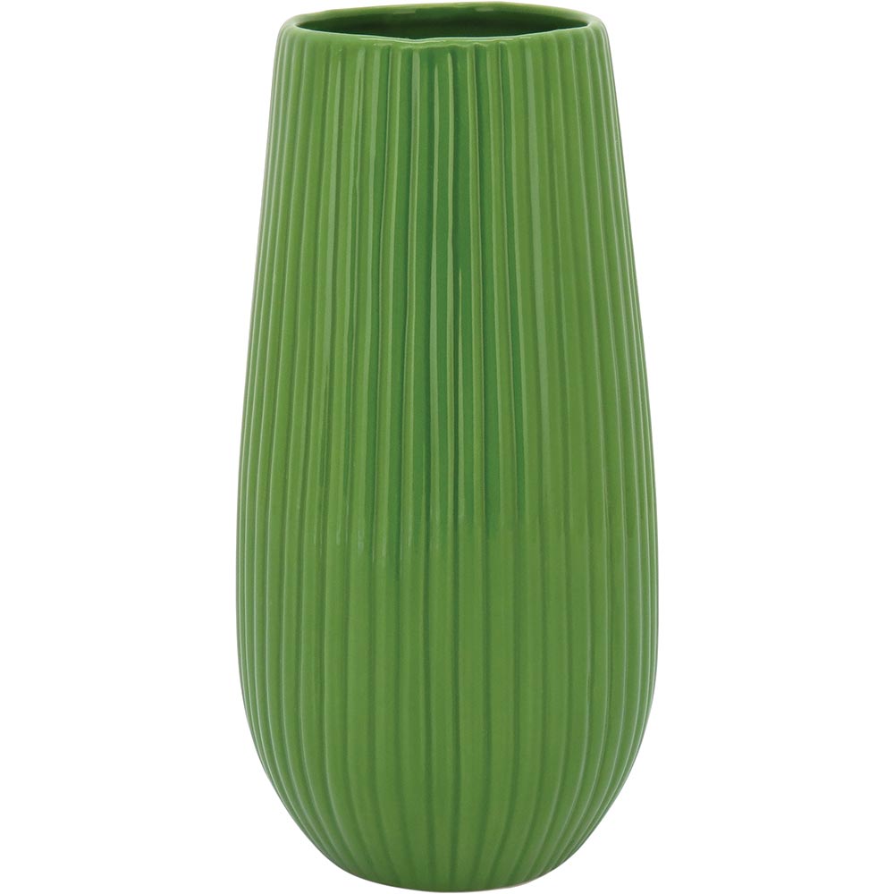Vaso Cerâmica Verde Crispin 25X12X12Cm