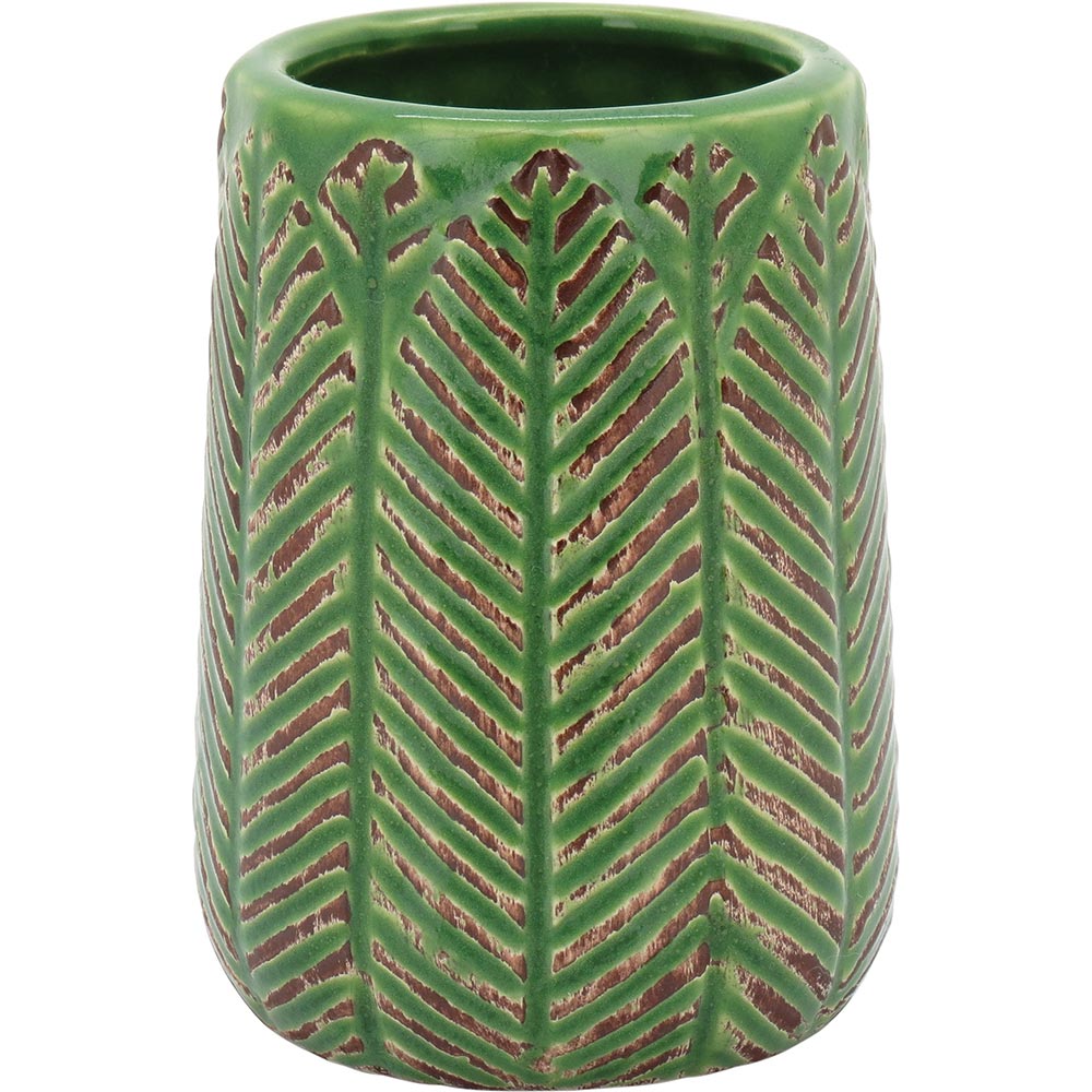 Vaso Cerâmica Verde Crispin 9X6X6Cm