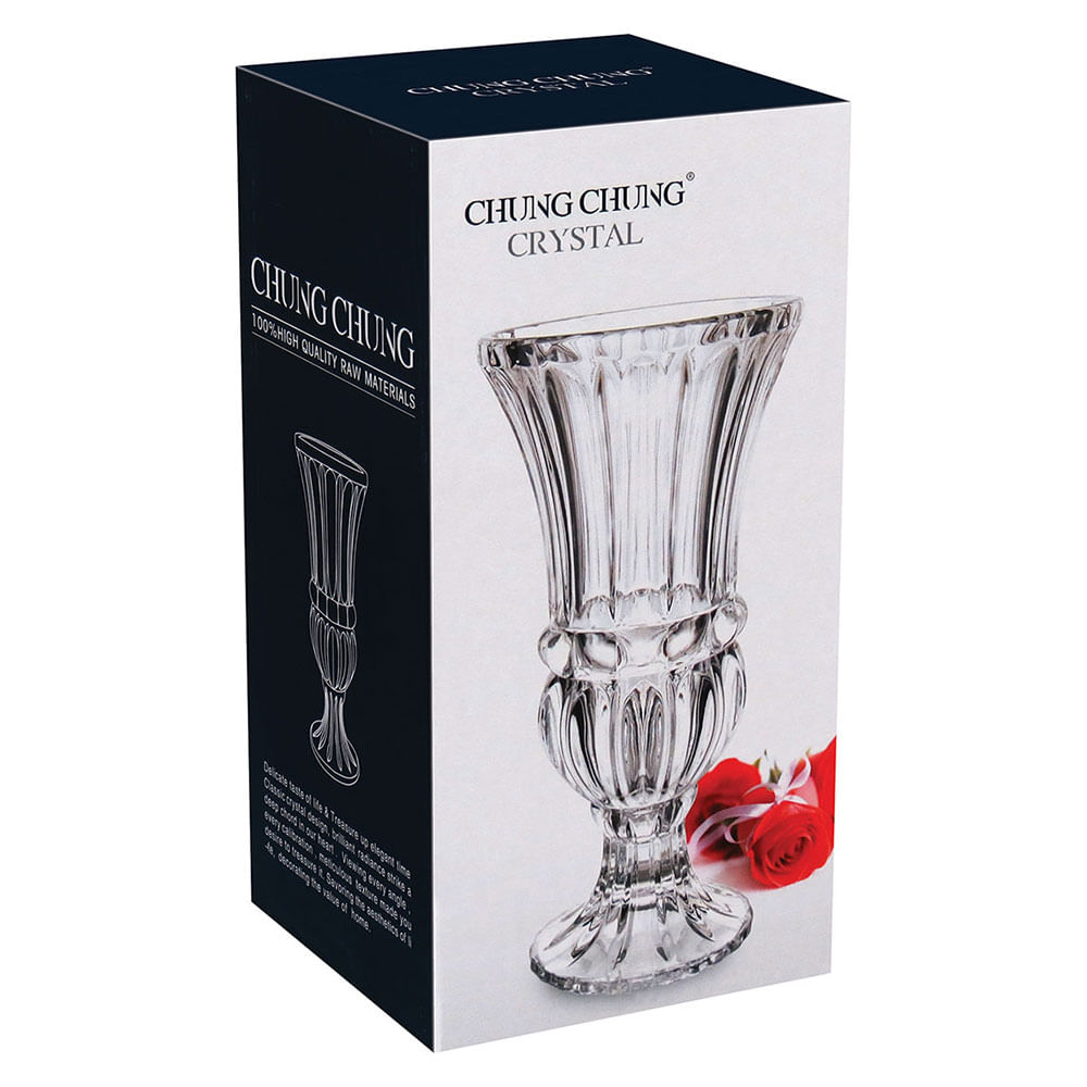 Vaso Ecologico Cristal Transparente Aletta 30X15X15Cm - 1