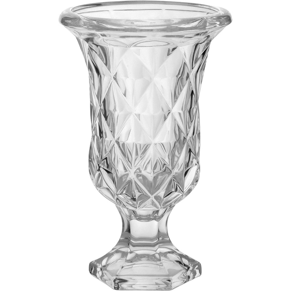 Vaso Ecologico Cristal Transparente Full Diamond 24X15X15Cm