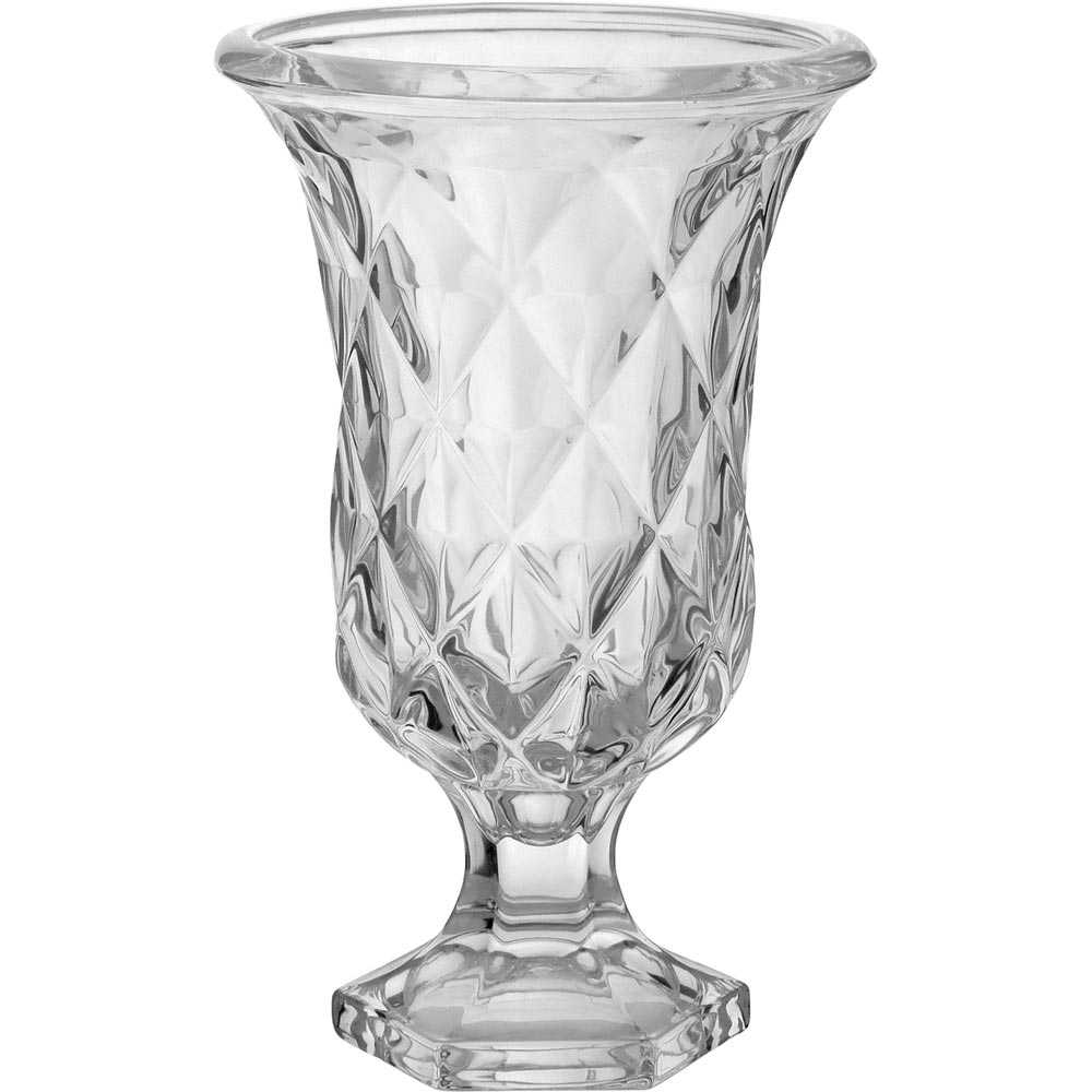 Vaso Ecologico Cristal Transparente Full Diamond 29X18X18Cm