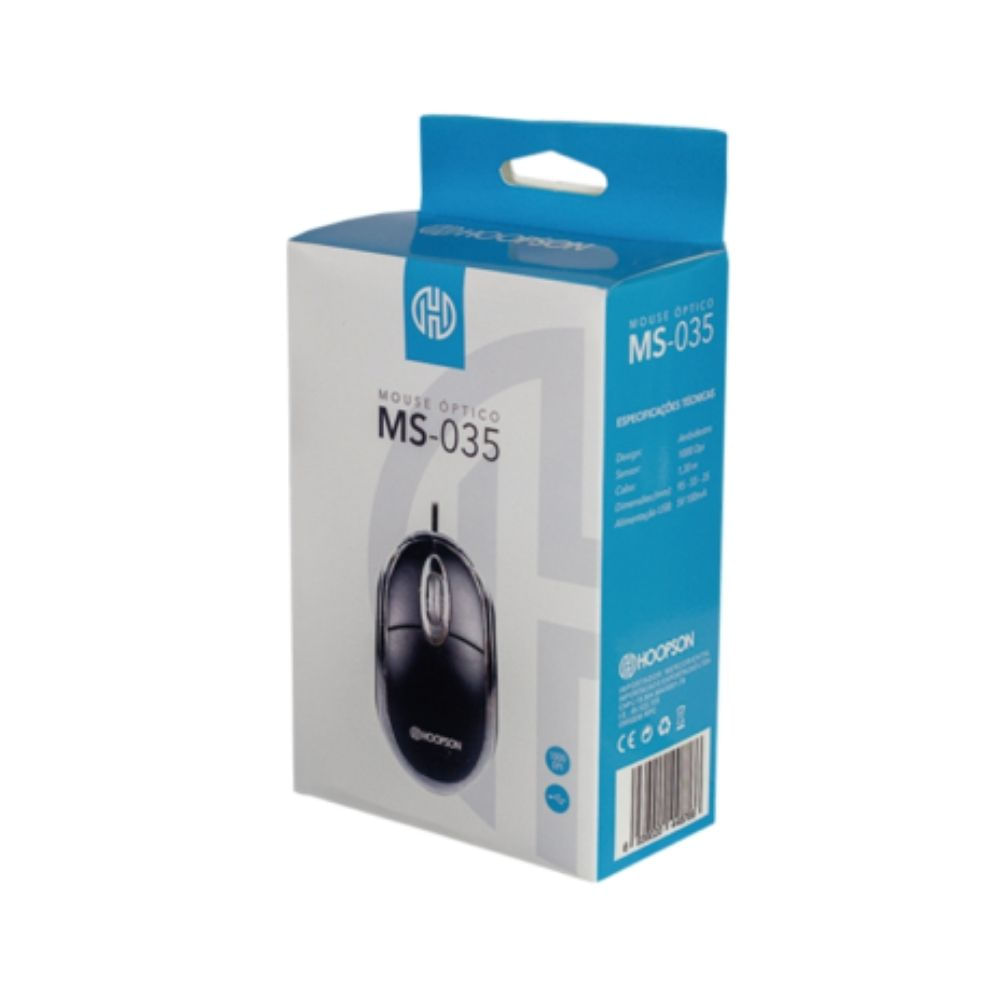 Mouse óptico Office Hoopson MS-035 Preto - 1