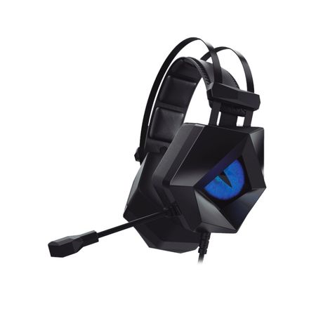 Headset Gamer Hoopson Led F-201-VM Preto e Azul