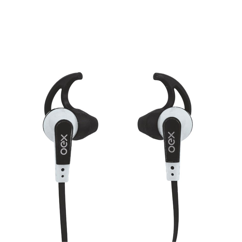 Fone De Ouvido Intra Auricular Esportivo Com Microfone Oex Sprint Fn206 - Branco