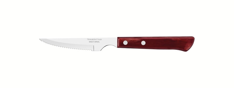 Faca Churrasco Inox 4 Polywood Vermelho Tramontina - 1