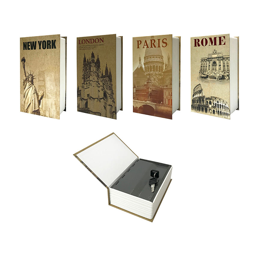 Cofre Livro Estampado G Western Home