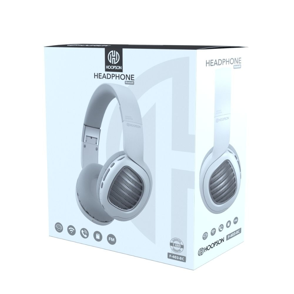 Headphone Bluetooth Hoopson Branco F-403-BC - 2