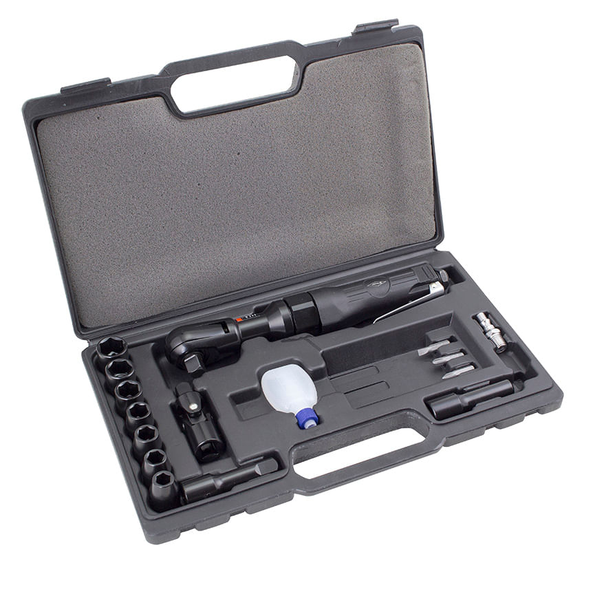 Catraca 1/2 Pneumatica Jogo 17 Peças Corneta - 1