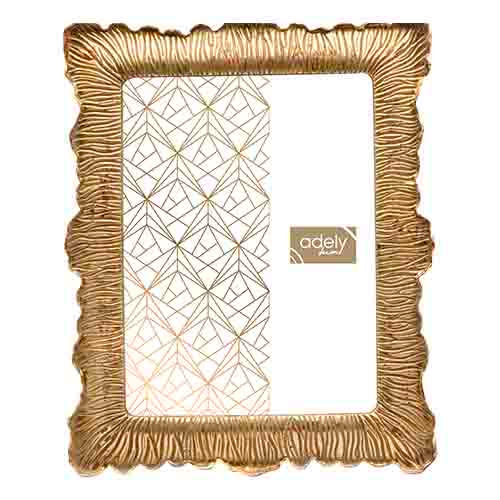 Porta-Retrato Madeira Dourada - 15X20Cm - Adely Decor