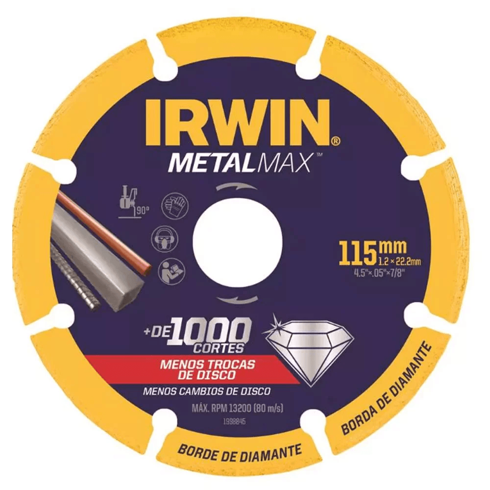 Disco Diamantado Corte Metalmax Ag 4.5 X 7/8 Irwin