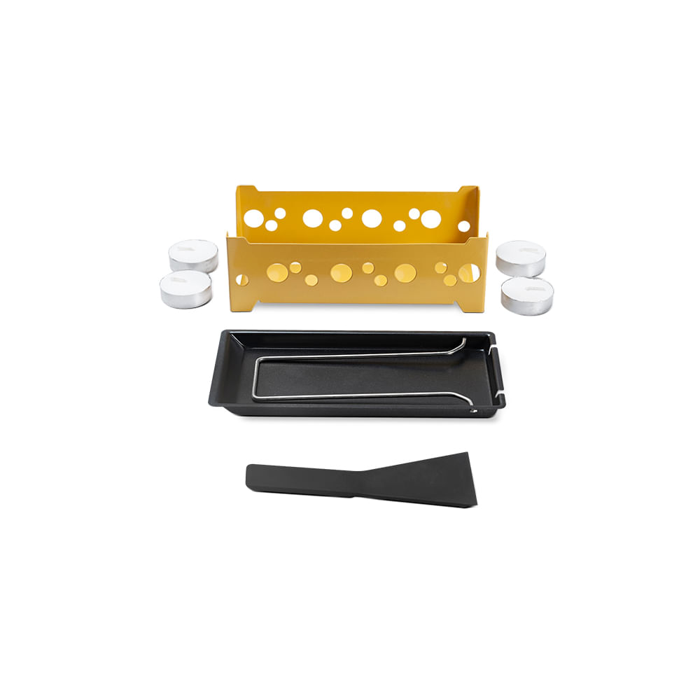 Conjunto Raclette 7 Peças Amarelo Brinox - 1