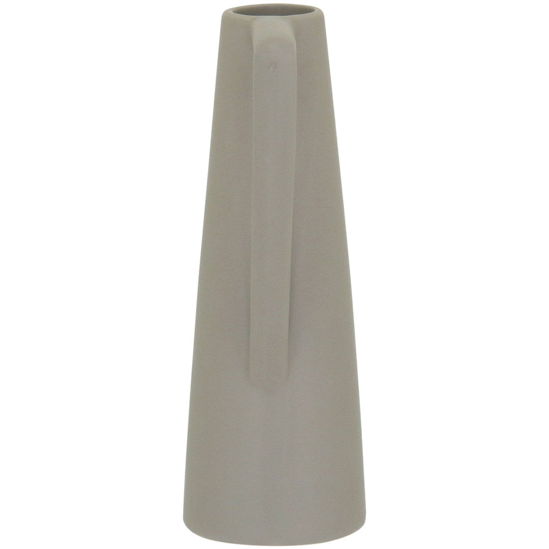 Vaso 20X9X7 cm Cerâmica Cinza Shape - 1