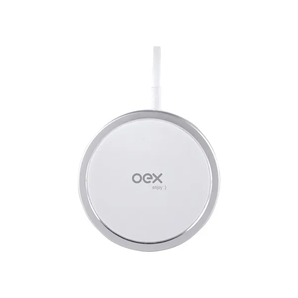 Carregador Wireless P/ Smartphone Cw101 Branco  Oex Enjoy