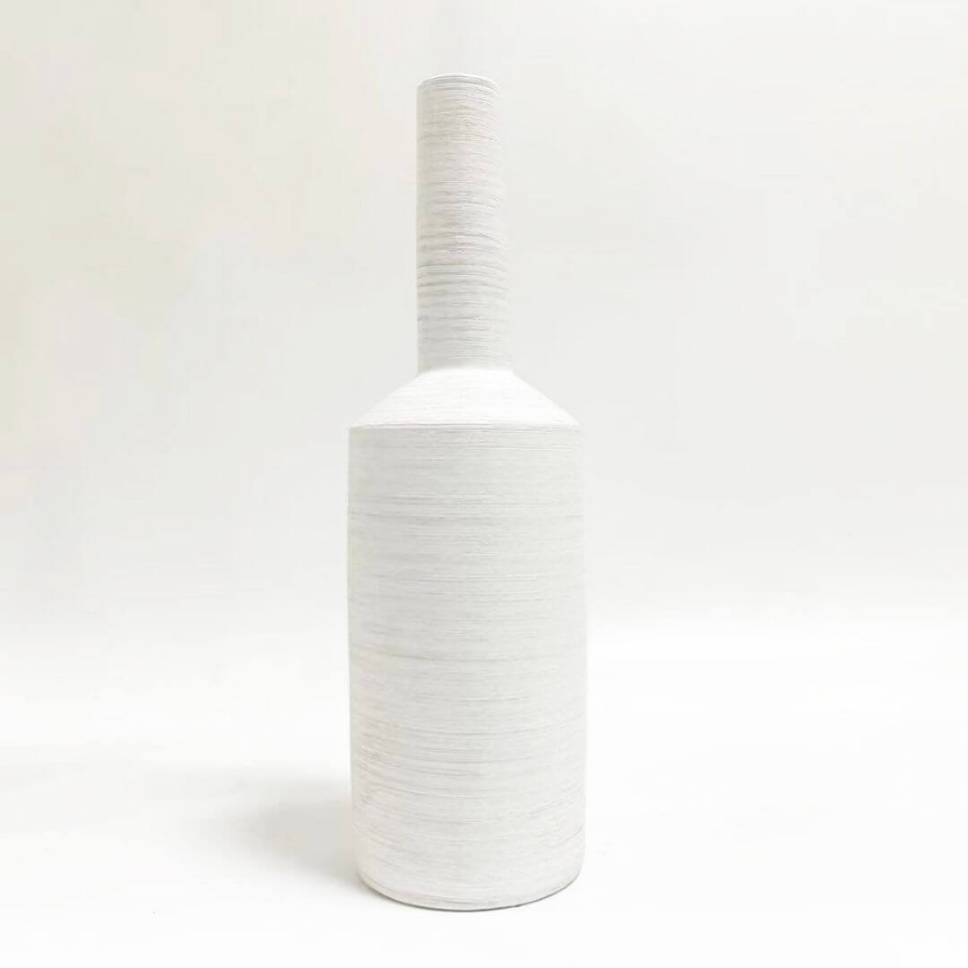 Vaso Branco Ceramica  Adely