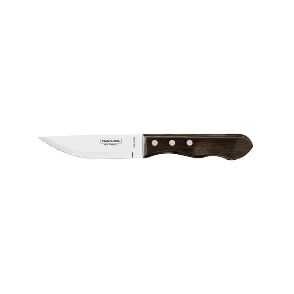 Faca Churrasco Jumbo Inox 5 Polywood Castanho Tradicional Tramontina - 2