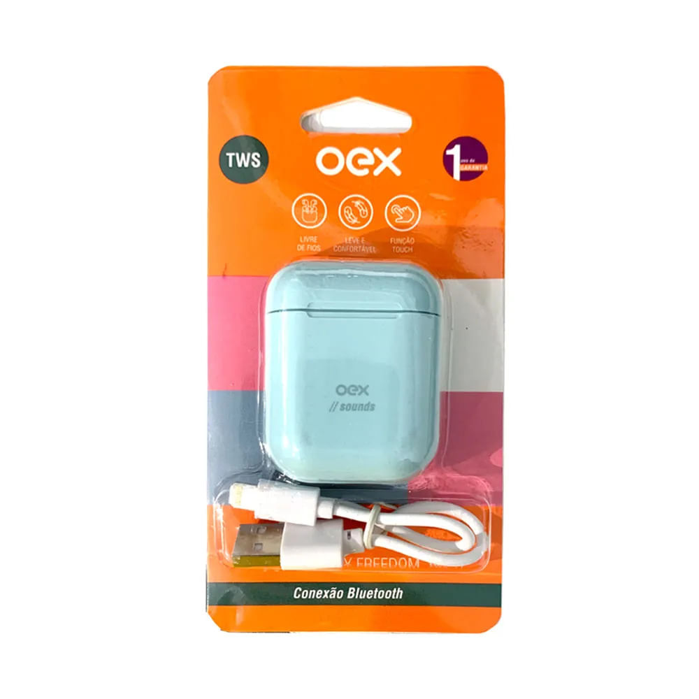 Fone De Ouvido Candy OEX  Tws11 Azul Pastel - 1
