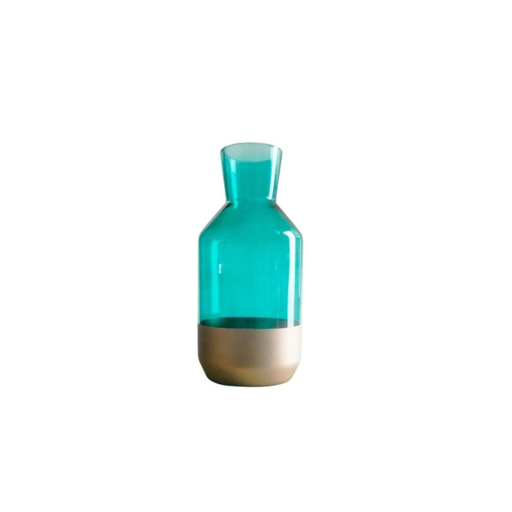 Vaso Dourado E Verde H25Cm - Shabby Chic - Adely Decor - 1