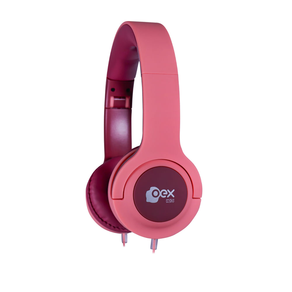 Headset Kids Sugar Com Microfone  Potência 15Mw - OEX Kids Rosa - 2