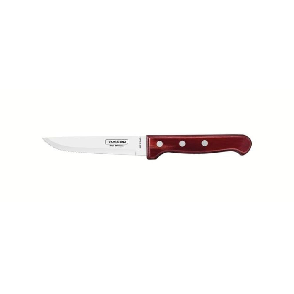 Faca Churrasco Jumbo Inox 5 Polywood Vermelho Tradicional Tramontina - 2