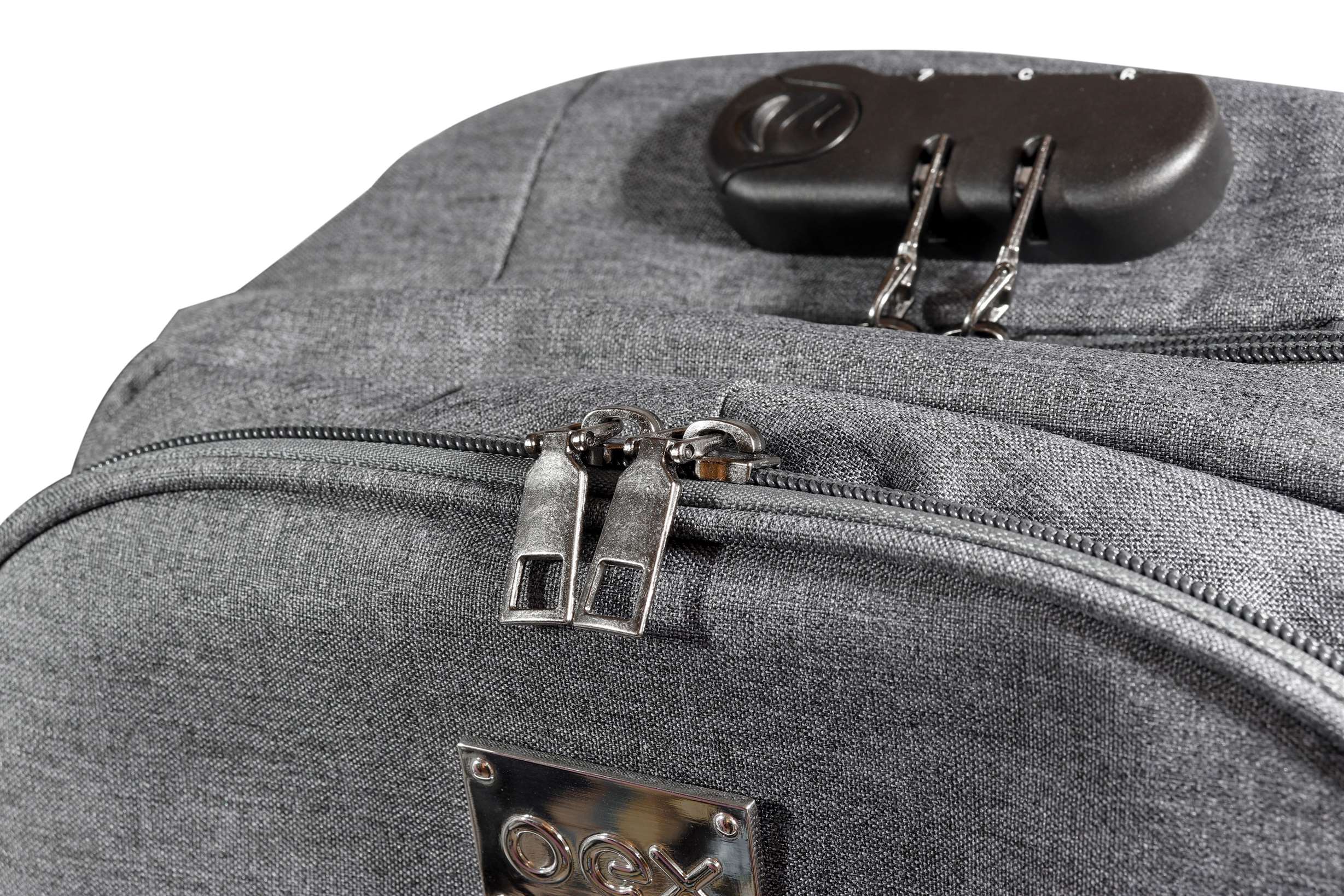 Mochila Para Notebook Com Cadeado 15.6 Safety Cinza OEX - 9