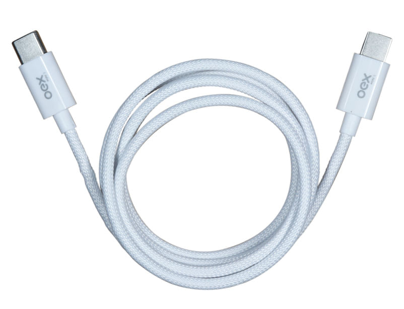 Cabo Tipo C Candy 1 Metro Branco Ce206 OEX - 2