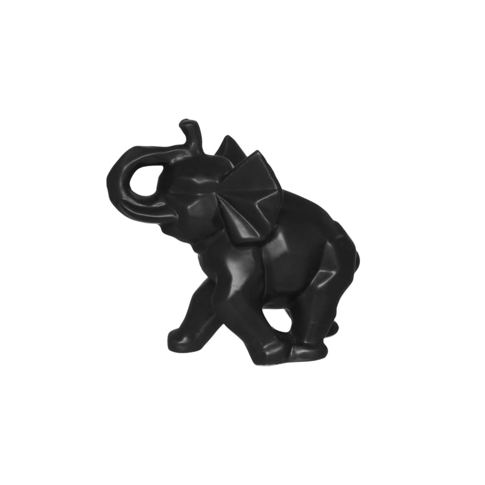 Figura Elefante Preto 140Mm
