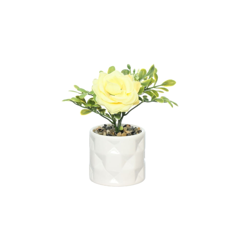 Vaso de Cerâmica Narciso Branco 6 cm
