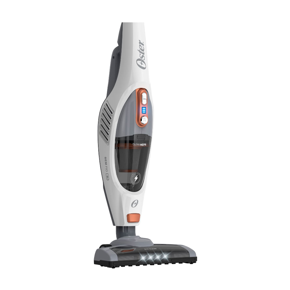 Aspirador Pó Vertical sem Fio White Duo Clean 2 em 1 Bateria Oster - 1