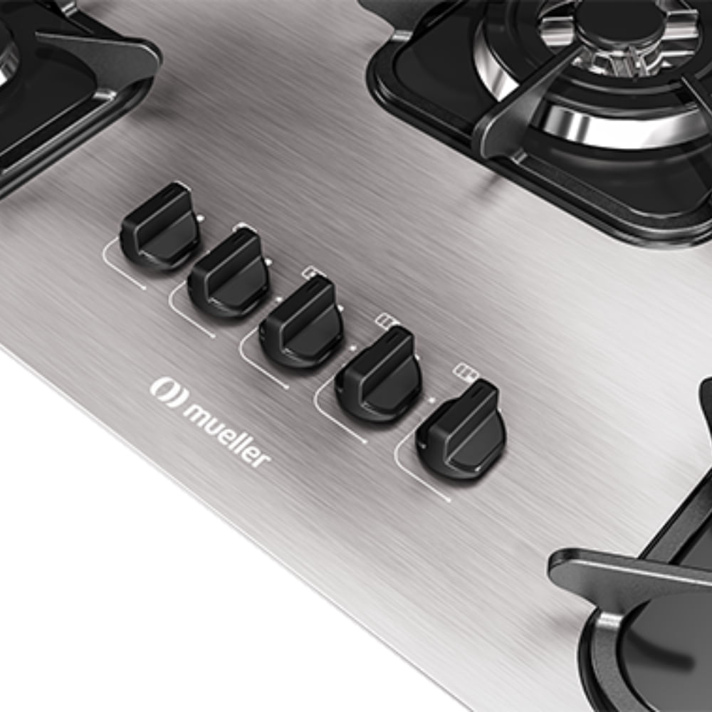 Cooktop Mueller 5 Bocas De Aluminio Com Queimador Tripla Chama - MCG5BK - 3