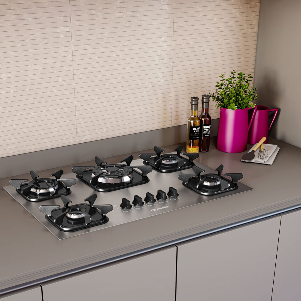 Cooktop Mueller 5 Bocas De Aluminio Com Queimador Tripla Chama - MCG5BK - 4