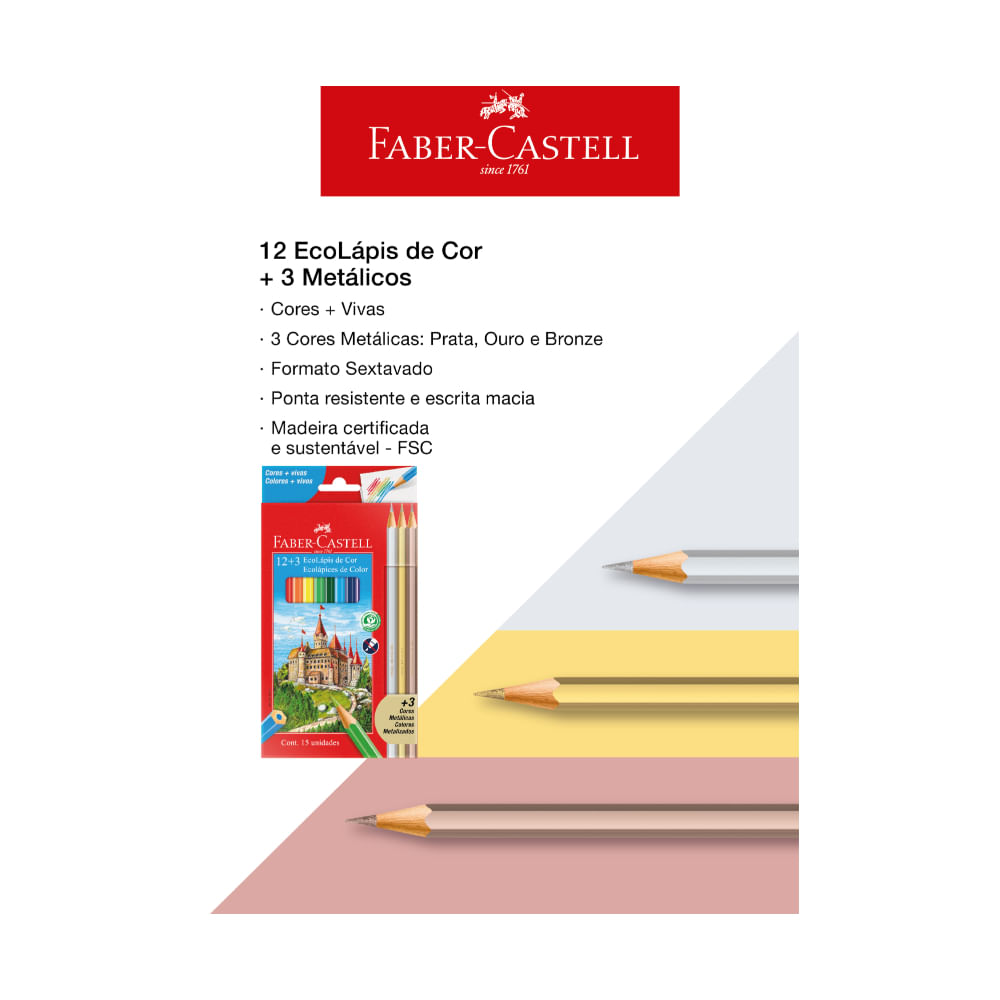 Ecolápis 12 Cores + 6 Neon - 1