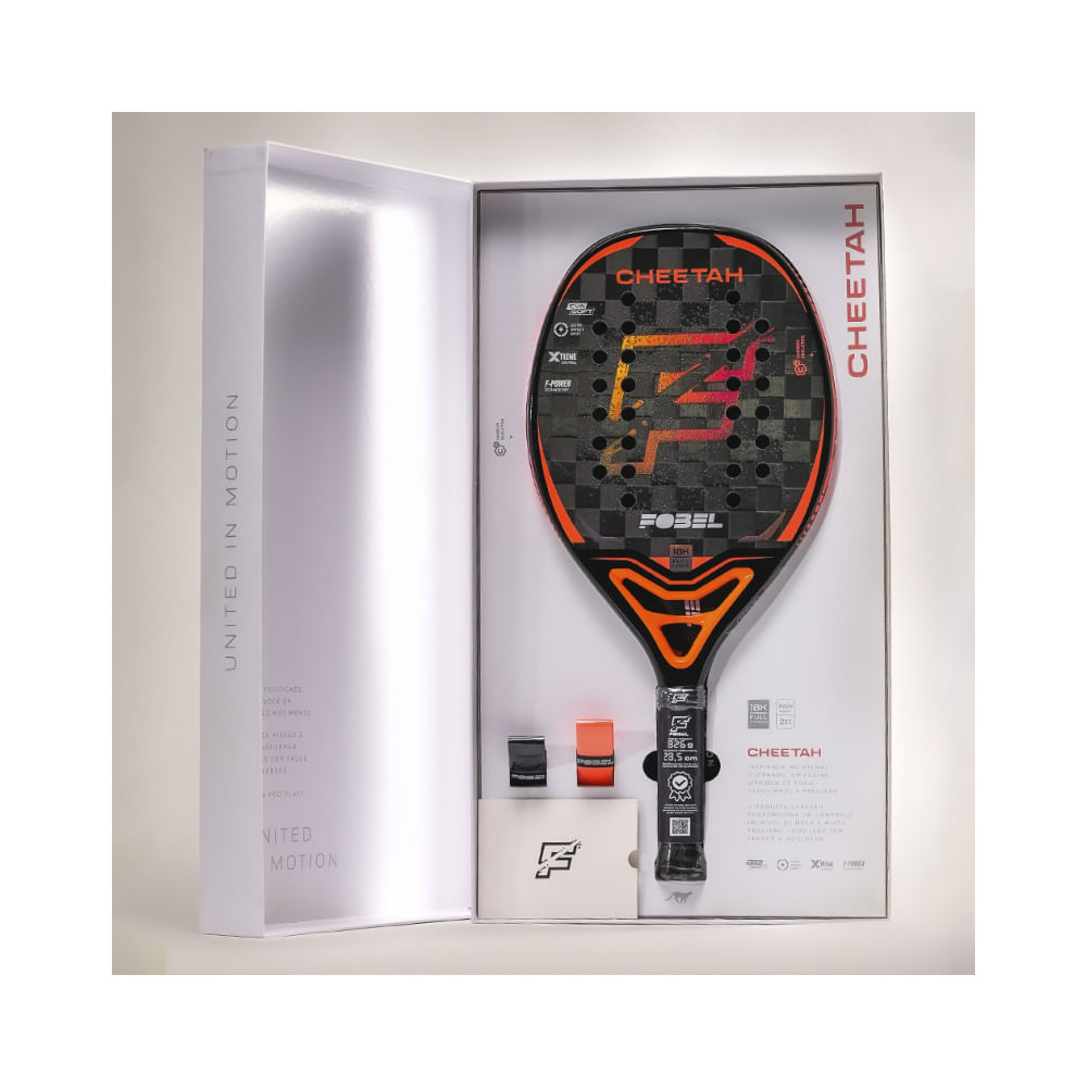 Raquete Beach Tennis Fobel Cheetah com Caixa 18K - 3