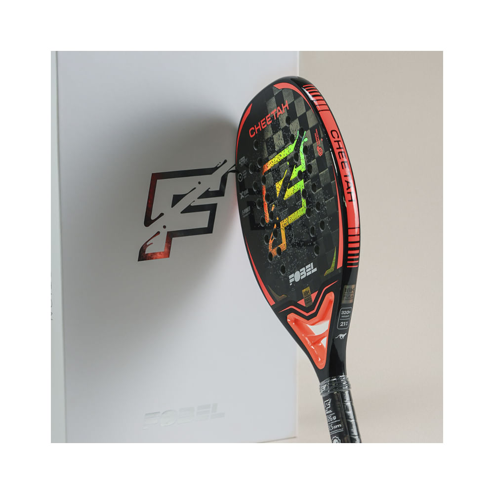 Raquete Beach Tennis Fobel Cheetah com Caixa 18K - 4