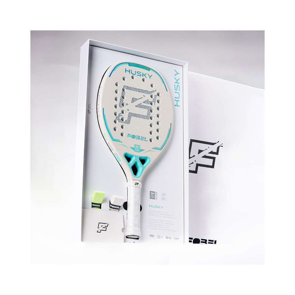 Raquete Beach Tennis Fobel Husky com Caixa Carbono 3K 2024 - 2