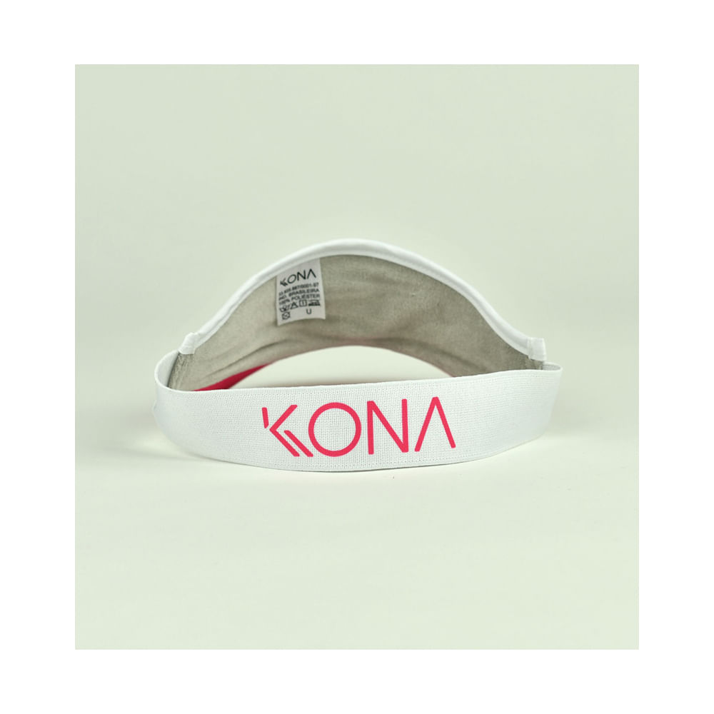Viseira Beach Tennis Kona Kolors Branca - Proteção UV - 3