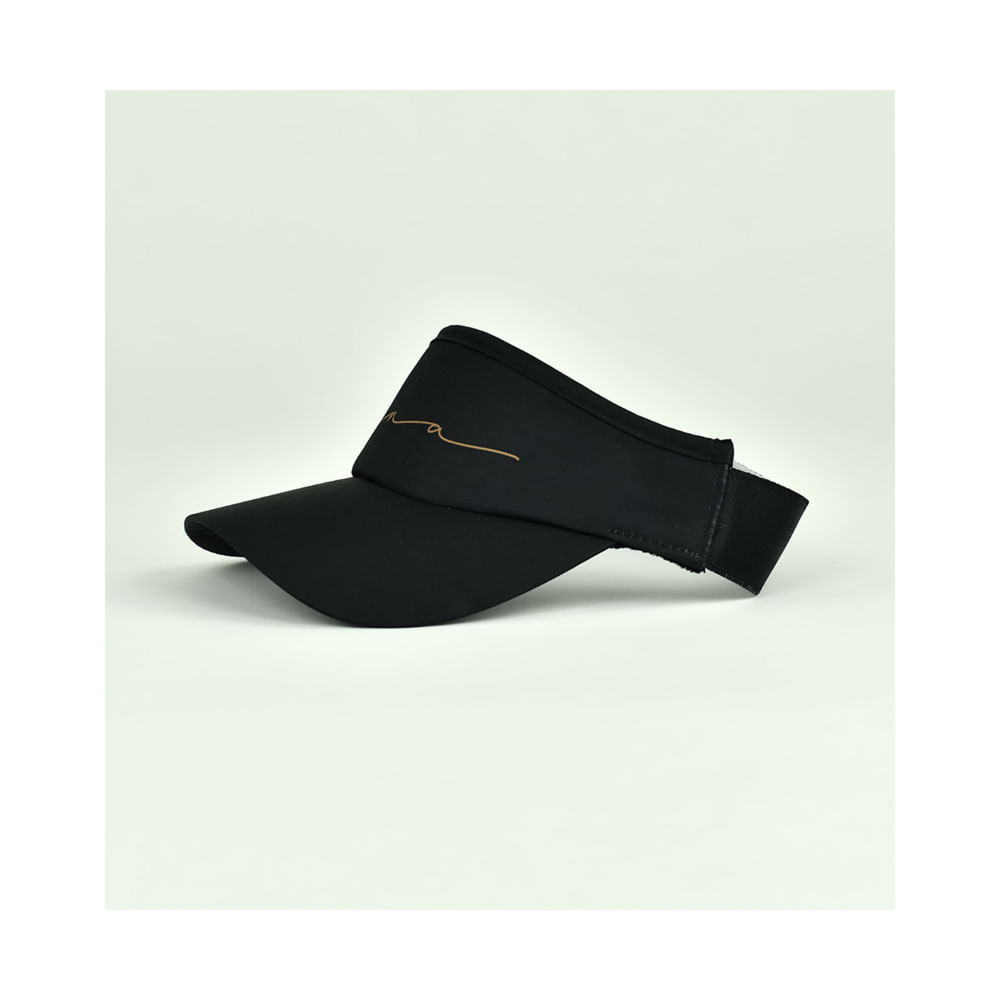 Viseira Beach Tennis Kona Kolors Preta - Proteção UV - 2